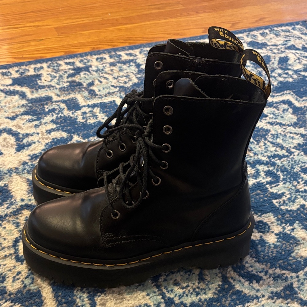 Dr. Martens Black Platform Boots Size 9 Ladies or 8 Men’s